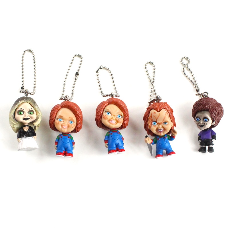 4cm 5 /  ȭ  Chucky & Son doll Chucky ź Keyring Keychain Pendant Figures Toys